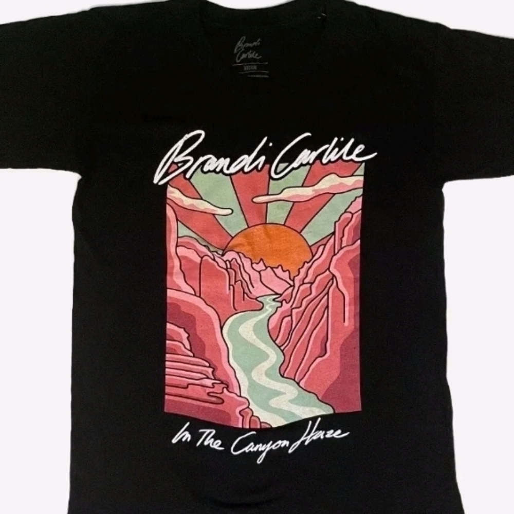 Brandi Carlile In The Canyon Haze Black T Shirt Size XS NEW WITH TAGS